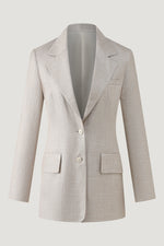 Bamboo Tailored Single-Breasted Blazer