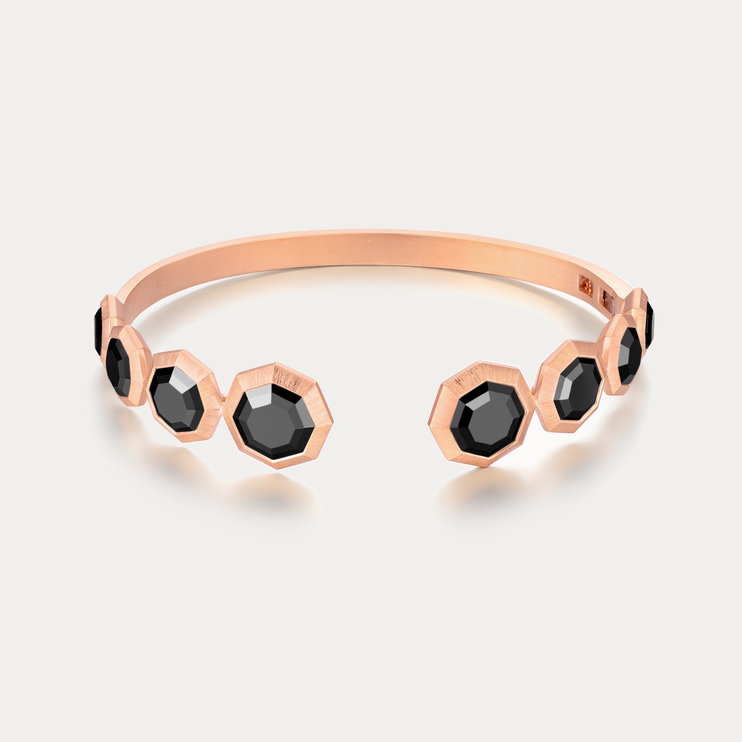 MIRA NOIR PREMIUM 黒鏡マットブラッシュ仕上げブラックダイヤモンドブレスレット