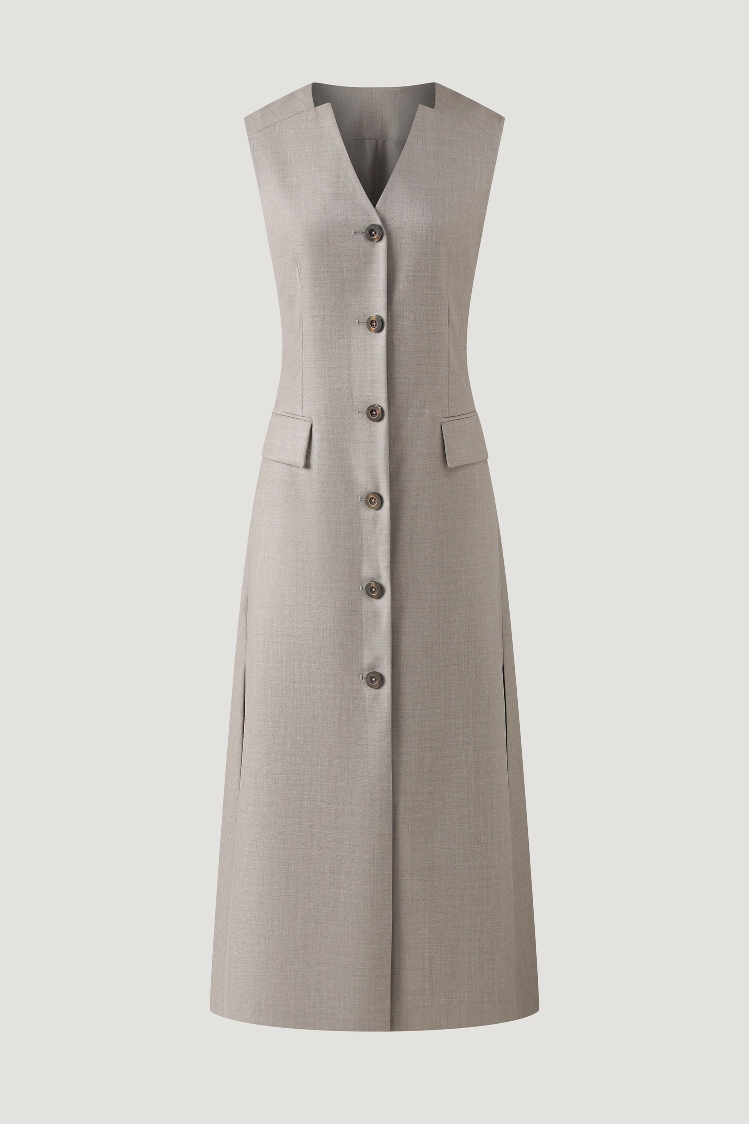 Four Seasons ウール ノースリーブ フィットワンピース