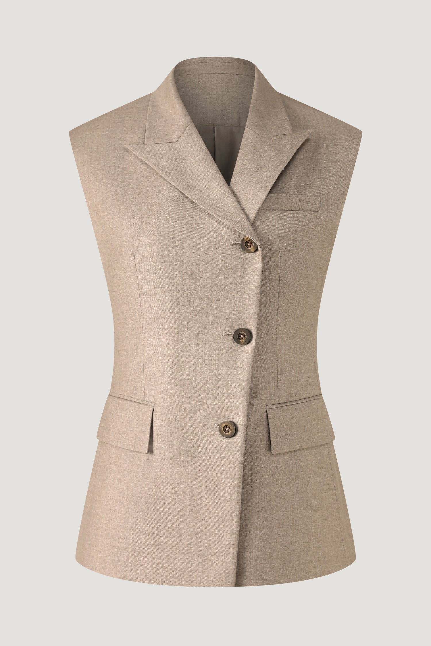 Four Seasons Wool Asymmetric Waistcoat