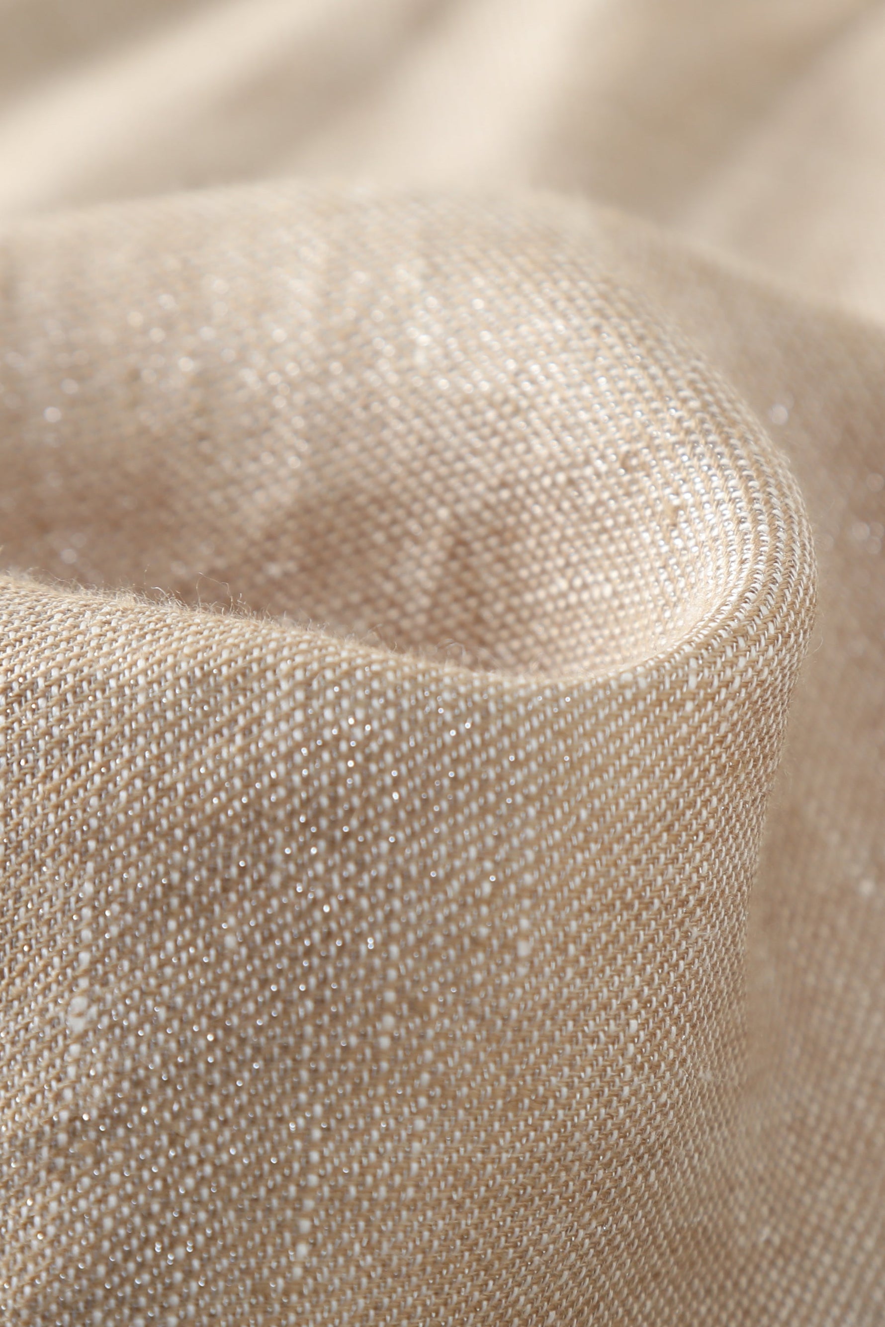 MIRA Metallic Linen Bermuda Shorts in Desert Titanium – view 7