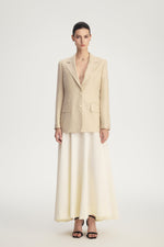 MIRA Bamboo Tailored Single-Breasted Blazer in Oatmeal – view 2