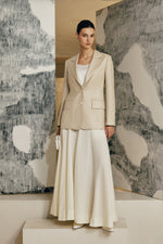 MIRA Bamboo Tailored Single-Breasted Blazer in Oatmeal – view 8